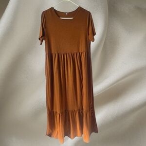 Elegant Brown Maxi Dress